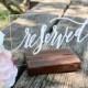 Acrylic Wedding Reserved Signs with Stands, Black & White Lettering, Reserved Seating, Rustic Wedding, Modern Wedding, A21 - QS
