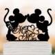 mickey mouse wedding cake topper, disney cake topper, mickey mouse and minnie mouse wedding cake topper