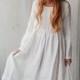 Linen Dress, Wedding Dress, Linen Clothing, White Dress, Long Sleeve Wedding Dress, Modest Wedding Dress,Smock Dress/White Magnolia Smock LS