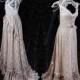 Wedding gown dusty pink ivory, Art Nouveau, Victorian, elven, 30s edwardian S, cream, Somnia Romantica