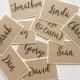 Wedding place card - personalized place setting cards - kraft place cards - rustic guest seating cards
