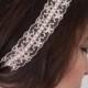 Dreamy Lace Headband, Bridal Headpiece, Wedding Hairwrap, Pearl Hair Jewelry, Fairytale Hairband, Embroidered Headband, Bridesmaid Headpiece