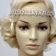 Rose Gold Rhinestone Headband Bridal Wedding Rose Gold Crystal Headband Halo Bridal tie on ribbon Headband Headpiece, 1920s Flapper headband
