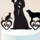 Wedding Cake topper with Cat and Dog,Wedding Cake topper with Dog and Cat,topper with dog and cat,Topper for wedding,rustic cake topper 1084