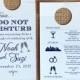 Do Not Disturb Wedding Door Hangers with Timeline / Agenda / Itinerary - Welcome Bag Fun - Custom Colors / Fonts Available