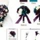 Angel Isabella USA-Build your wedding package-Plum Ivory Oasis Teal Theme keepsake artificial wedding flowers bouquet corsage boutonniere