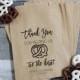 Pretzel Bag, Thanks for helping us tie the Knot, Wedding Favor Bags, Personalized Favor Bags, Treat Bags, Favor Bags, Grease Resistant Bags