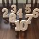 Wooden Numbers for Wedding, Wood Table Number Centerpieces, Unfinished Table Numbers, DIY Craft Wood Numbers for Table Decor, Wedding Number