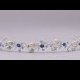 Sapphire Blue Bridal Headband, Pearl Wedding Headband, wedding headpiece, rhinestone tiara, Ava Blue Crystal Pearl Headband