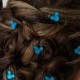 Hidden Mickey Hair Swirls-Disney Wedding-Bright Aqua Blue Acrylic-Debs Twisties-Coils Spins Spirals