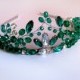 Emerald wedding tiara crystal Emerald bridal headpiece  Wedding hair piece Bijoux de cheveux