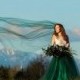 Green Wedding Veil, Emerald Bridal Veil, Cathedral Vale, Plain Vail, Bridal Veil, Scottish Wedding, Colored Veil, Brown Veil, White Veil