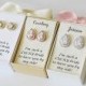 Custom personalized bridesmaid gift Engraved bridesmaid earrings Tear drop bridesmaid earring round earring gift Custom message ribbon color