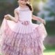 Dusty Rose Lace Flower Girl Dress, Flower girl dresses, Rustic Flower girl dress, Boho Flower Girl Dress, Blush Flower Girl dress,Pink Dress