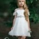 White Lace flower girl dress, Tulle Lace Flower Girl Dress, First Communion Dress, Boho Flower girl dresses, Rustic Flower Girl Dress.