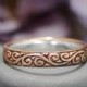 Copper Ring - Copper Wedding Band - Copper Band Ring - Rustic Wedding Ring - Copper Thumb Ring for Women - Scroll Pattern Band - Boho Ring