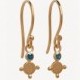 Blue Topaz Hook Earrings- Dangle Earrings- Boho Drop Earrings-Bridesmaid Gift- Minimalist Earrings- Wedding Earrings- DGE014SBT