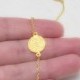 Phaistos Disc Bracelet in 14k solid Gold Ancient Greek Coin Gift for Her Layering Bridal Dainty Valentine gift Free shipping Holidays women