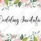 Pink anemone wedding invitation floral poppy greenery PDF 5x7 in invitation maker