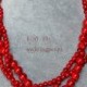 man-made red turquoise necklaces,red turquoise necklace,triple strand 18 inch 6-10mm red bead necklace,statement necklace,red necklace