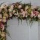 Wedding Arch Swag, Wedding Backdrop, Wedding Arch Flowers, Extra Large Wedding Swag,  Silk Arch Flowers, Church Swag, Corner Wedding Swag