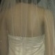 Pale Ivory Wedding veil chapel length 2 tiers 30"/ 90" scattered with Diamante Rhinestones. Choice of width FREE UK POST