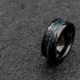 Black Hammerd ceramic ring, wedding, mens wedding band, opal ring, boyfriend gift, tungsten ring, meteorite, meteorite ring, ceramic ring.