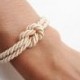 knot bracelet,sailor bracelet,nautical bracelet nautical jewelry in cream,frienship bracelet, anniversary gift, beach wedding favors