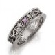 pink sapphire filigree engagement ring, white gold,  platinum, wedding band, Diamond, sapphire wedding, filigree engagement, custom, unique