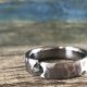 Raw Sapphire Ring - Titanium Wedding Band for Men - Men's Engagement Ring