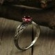 Infinity branch engagement ring with ruby, Dainty twig engagement ring, Women's infinity engagement ring, Women's twig ring, Unusual ring