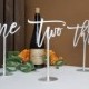 Silver Table Numbers for Wedding 