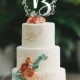 Wedding Cake topper monogram letter 6in. vintage script custom cake topper, bling wedding initials - Wedding Day Studio - FREE Shipping!