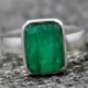 Emerald Solitaire Ring,Natural Emerald Ring for men & women,solid sterling 925 silver jewelry,Engagement Ring,Lovely Anniversary Ring,ETR047