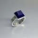 Lapis Lazuli ring set in Sterling silver, a masterpiece of raw and polished natural stone - gift idea - blue and silver - natural gemstone