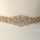 LISALI Sparkly Gold All Around Rhinestone Belt, Wedding Belt,  Bridal Belts, Rhinestone Belt, Crystal Sash Belt, Wedding Dress Belts Crystal