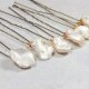 Pearl hairpins for mermaid hair or beach wedding, keshi pearl hair accesories