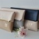 Set of 4 Personalized Foldover Clutches / Bridesmaid Gift / Monogrammed Bridal Clutch Purses