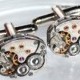 LONGINES Steampunk Cufflinks - Luxury Swiss Silver Vintage Watch Movement - MATCHING Men Steampunk Cufflinks Cuff Links Men Wedding Gift