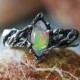 Ethiopian Fire Opal Ring "Vivienne" MADE TO ORDER, fire opal engagement ring, Sterling Silver ring, welo opal, marquise opal, twig ring
