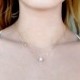 Dainty Rose Quartz Raw Gem Stone Necklace / 14k Gold Fill Rose Gold Sterling Silver Chain / Minimal Simple Short Layering / Bridesmaid Gift