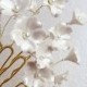 Floral hair pins Small white flowers, Wedding hair piece bridesmaid gift, Bridal bobby pin Hair accessory