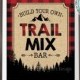 Trail Mix Bar Sign, Build Your Own Trail Mix Lumberjack Style Trail Mix Sign, Red Checker Buffalo Plaid, PRINTABLE 8x10" Trail Mix Sign <ID>