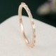 Baguette diamond wedding band women rose gold vintage Unique stacking matching ring Delicate Half eternity band Anniversary Gift for her