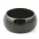 Black Nephrite Jade Wide Band Ring, 10mm