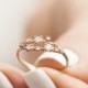Double Band Rose Gold Branch Ring Women Twig Engagement Ring Wedding Band