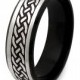 Celtic Ring, 2-Tone Stainless Steel Infinity Celtic Wedding Band, Celtic Eternity Ring for Men and Women