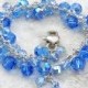 Chunky Sapphire Bracelet, Swarovski Crystal, Sterling Silver, Royal Blue Wedding Jewelry Mother of Bride Bracelet, September Birthday Gift