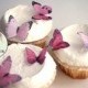 Wedding cupcake toppers 24 small shades of pink edible butterflies cupcake decorations set, edible decorations for enchanted forest wedding