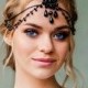 Great Gatsby Headpiece Bridal Hair jewelry forehead band Bridal Black head chain Headband hair accessory 1920s